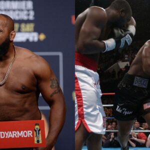 Daniel Cormier (L), Mike Tyson (R)