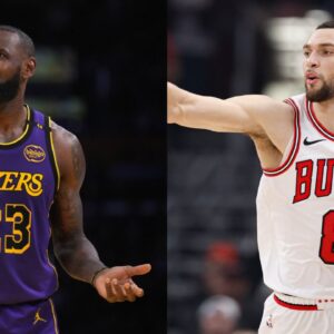 LeBron James (L) and Zach LaVIne (R)