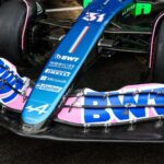 Alpine F1 Team A523, mechanical detail of the front wing during the 2023 Formula 1 MSC Cruises Belgian Grand Prix, 12th round of the 2023 Formula One World Championship