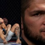 Nathan Kelly (L), Khabib Nurmagomedov (R)