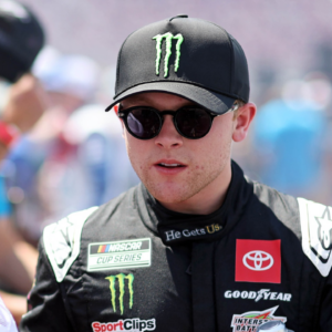 NASCAR Cup Series driver Ty Gibbs (54) greets fans before the Goodyear 400 at Darlington Raceway.