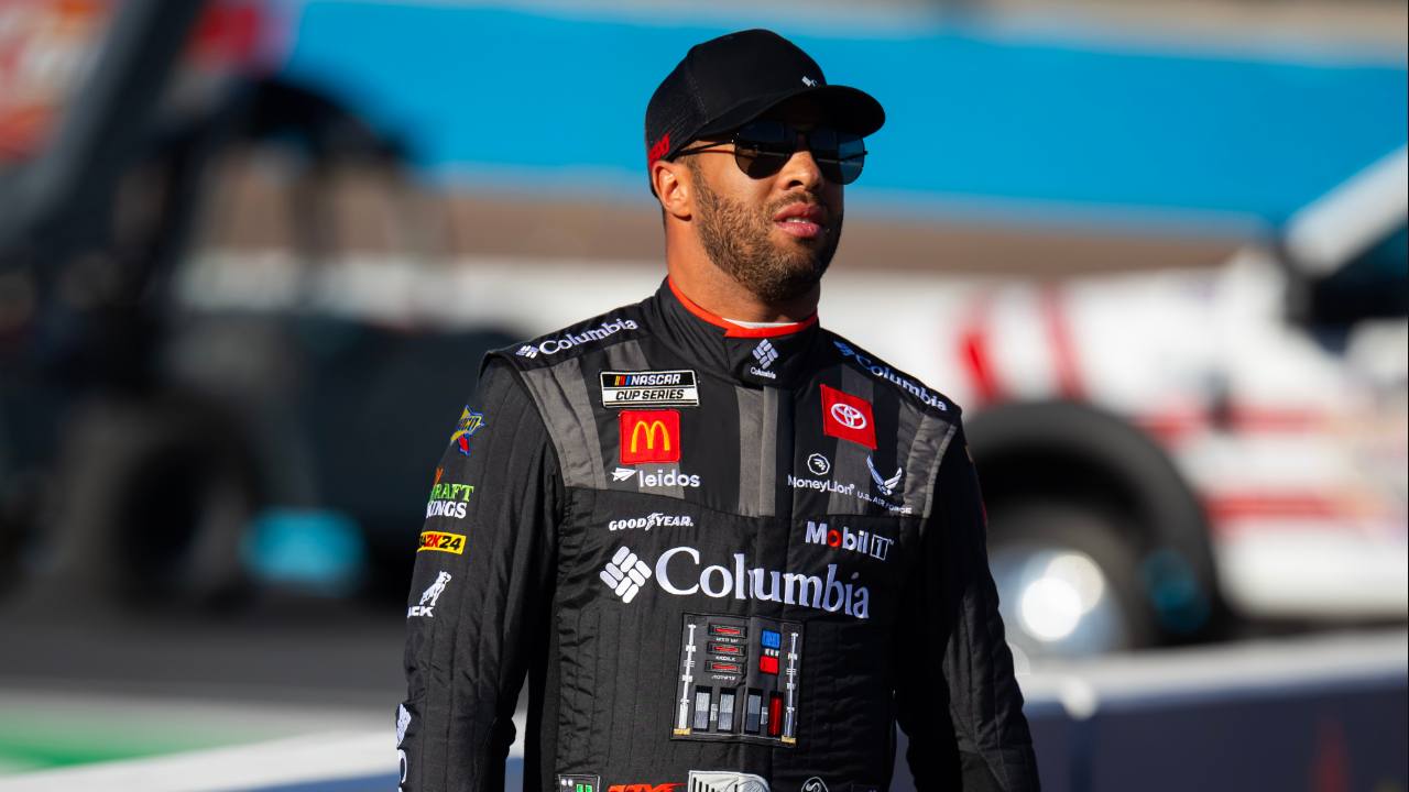 NASCAR Cup Series driver Bubba Wallace (23) during qualifying for the Championship race at Phoenix Raceway.