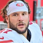 San Francisco 49ers defensive end Nick Bosa (97) looks on in the first half against the Arizona Cardinals at State Farm Stadium.