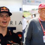Max Verstappen (L) and Niki Lauda (R)