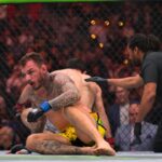 ISLAM MAKHACHEV (27-1-0) of Makhachkala, Russia defeats RENATO MOICANO (20-6-1) of Brasilia, Federal District, Brazil by submission (DÃ¢â‚¬â ¢Arce choke) at 4:05 of round 1 during UFC 311 at the Intuit Dome, Inglewood, California Inglewood USA - ZUMAo117 20250118_zsp_o117_034 Copyright: xMikaelxOnax