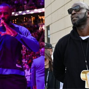 LeBron James(L) and Kevin Garnett(R)