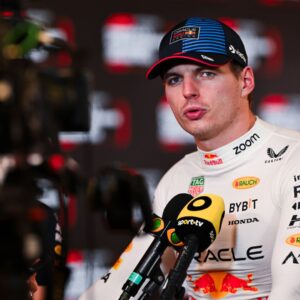 December 7, 2024, Mezzolombardo, Mezzolombardo, United Arab Emirates: Dutch driver Max Verstappen ( Oracle Red Bull Racing) talk to the media after Qualifying Session of the FIA Formula 1 Abu Dhabi Grand Prix at Yas Marina Circuit in Abu Dhabi, United Arab Emirates.