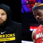 Stephen Curry(L) and Jimmy Butler(R)