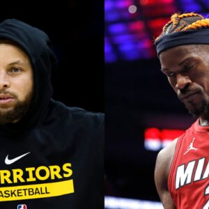 Stephen Curry(L) and Jimmy Butler(R)