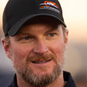 Nov 9, 2024; Avondale, Arizona, USA; NASCAR Xfinity Series team owner Dale Earnhardt Jr during the Championship race at Phoenix Raceway. Mandatory Credit: Mark J. Rebilas-Imagn Images