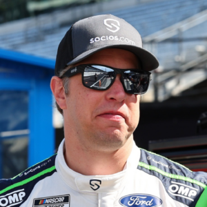 NASCAR Cup Series driver Brad Keselowski (6) during practice for the Verizon 200 at the Brickyard at Indianapolis Motor Speedway Road Course.