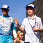 Nov 5, 2023; Avondale, Arizona, USA; Keelan Harvick, son of NASCAR Cup Series driver Kevin Harvick (4) during the Championship Race at Phoenix Raceway. Mandatory Credit: Mark J. Rebilas-Imagn Images