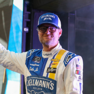 NASCAR Xfinity Series driver Dale Earnhardt Jr. (88) during driver introductions at Bristol Motor Speedway.