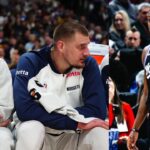 Nikola Jokic and Jamal Murray (L) and De'Aron Fox (R)