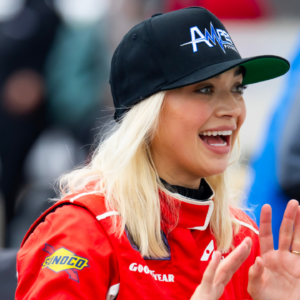 Feb 17, 2024; Daytona Beach, Florida, USA; NASCAR Xfinity Series driver Natalie Decker (36) during qualifying for the United Rentals 300 at Daytona International Speedway. Mandatory Credit: Mark J. Rebilas-Imagn Images