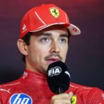 LECLERC Charles (mco), Scuderia Ferrari SF-24, portrait press conference, PK, Pressekonferenz during the Formula 1 Gran Premio de la Ciudad de Mexico 2024, 20th round of the 2024 Formula One World Championship, WM, Weltmeisterschaft from October 25 to 27, 2024 on the Autodromo Hermanos Rodriguez, in Mexico City, Mexico