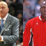 Mike Dunleavy Sr. (L) and Michael Jordan (R)