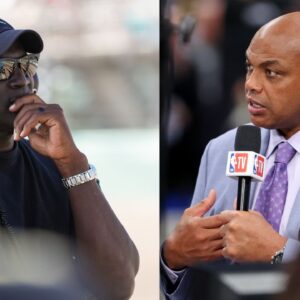 Michael Jordan (L) and Charles Barkley (R)