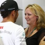 Motorsports: FIA Formula One World Championship 2014, Grand Prix of Brazil, 44 Lewis Hamilton (GBR, Mercedes AMG Petronas F1 Team) and his stepmother Linda
