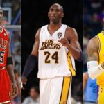 Michael Jordan, Kobe Bryant, LeBron James