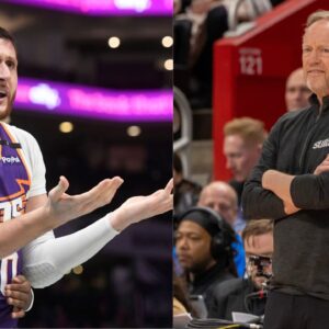 Jusuf Nurkic (L) and Mike Budenholzer (R)