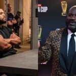 O'Shea Jackson Jr. (L) and Shaquille O'Neal (R)