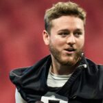 Texas Longhorns quarterback Quinn Ewers (3) throws the ball during practice at Mercedes-Benz Stadium in Atlanta, Georgia on Dec. 30, 2024 ahead of the College Football Playoff Quarterfinals. The Longhorns will play the Arizona State Sun Devils in the Peach Bowl on New Years Day.