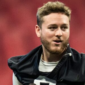 Texas Longhorns quarterback Quinn Ewers (3) throws the ball during practice at Mercedes-Benz Stadium in Atlanta, Georgia on Dec. 30, 2024 ahead of the College Football Playoff Quarterfinals. The Longhorns will play the Arizona State Sun Devils in the Peach Bowl on New Years Day.