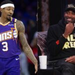 Bradley Beal (L) and Gilbert Arenas (R)