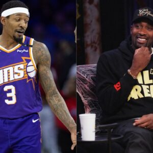 Bradley Beal (L) and Gilbert Arenas (R)