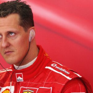 German Formula 1 driver Michael Schumacher (Ferrari team) after the formula 1 Grand Prix in Hockenheim, Germany, on July 25, 2004
