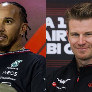 Lewis Hamilton (L) and Nico Hulkenberg (R)