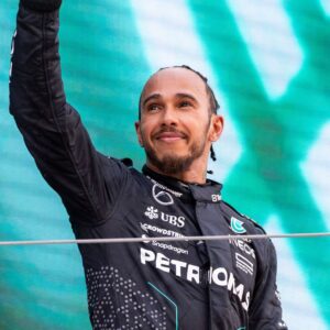 Lewis Hamilton (44) of United Kingdom and team Mercedes-AMG Petronas F1 Team wavest to the crowd after the Formula 1 Spanish Grand Prix
