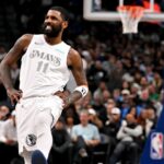 Dallas Mavericks guard Kyrie Irving (11) looks on during the second half against the Minnesota Timberwolves at the American Airlines Center.