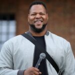 Ndamukong Suh at the NFL Experience London at the Battersea Power Station.