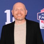 American comedian Bill Burr at the New England Patriots Hall of Fame induction ceremony for Tom Brady at Gillette Stadium.