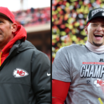 Clint Bowyer (R) and Patrick Mahomes (L). Image Credits: Imagn.“You & Your Chiefs Are So F**king Delusional”: Fans Left Divided as Clint Bowyer’s Patrick Mahomes Prediction Comes True