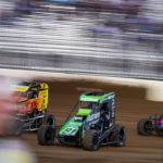 CB Industries driver Bryant Wiedeman (81) competes Thursday, Sept. 28, 2023, during qualifying for the NOS Energy Drink National Midget Championship Championship at the Indianapolis Motor Speedway.