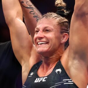 Kayla Harrison during UFC 300 at T-Mobile Arena.