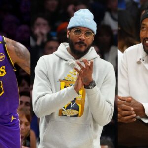 LeBron James(L), Carmelo Anthony(Center), and Scottie Pippen(R)