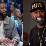 Tracy McGrady (L) and Stephen Jackson (R)