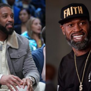 Tracy McGrady (L) and Stephen Jackson (R)