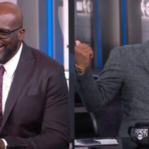 Shaquille O'Neal (L) and Kenny Smith (R)