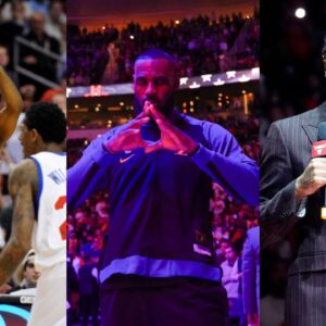 John Lucas III(L), LeBron James(Center), and Derrick Rose(R)