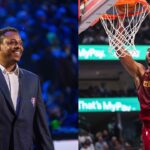 Paul Pierce (L), Evan Mobley (R)