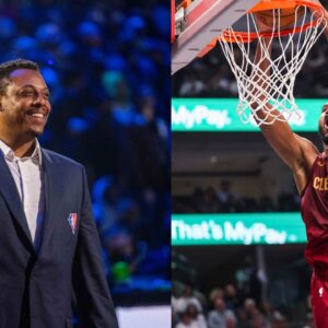 Paul Pierce (L), Evan Mobley (R)