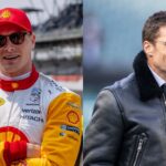 Josef Newgarden (L) and Tom Brady (R)