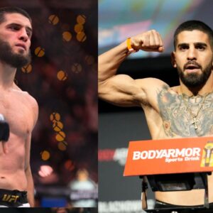 Islam Makhachev (L), Ilia Topuria (R)