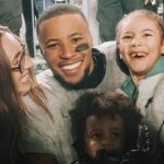 Saquon Barkley with his family at the NFC Championship.