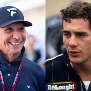 Emerson Fittipaldi (L) and Ayrton Senna (R)